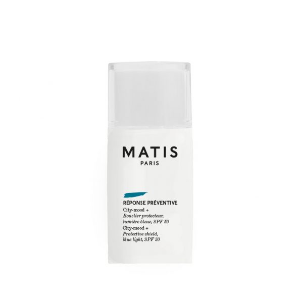 Matis Paris CITY-MOOD+ blue light defence SPF 50 protective shield for daily UVA UVB sun protection