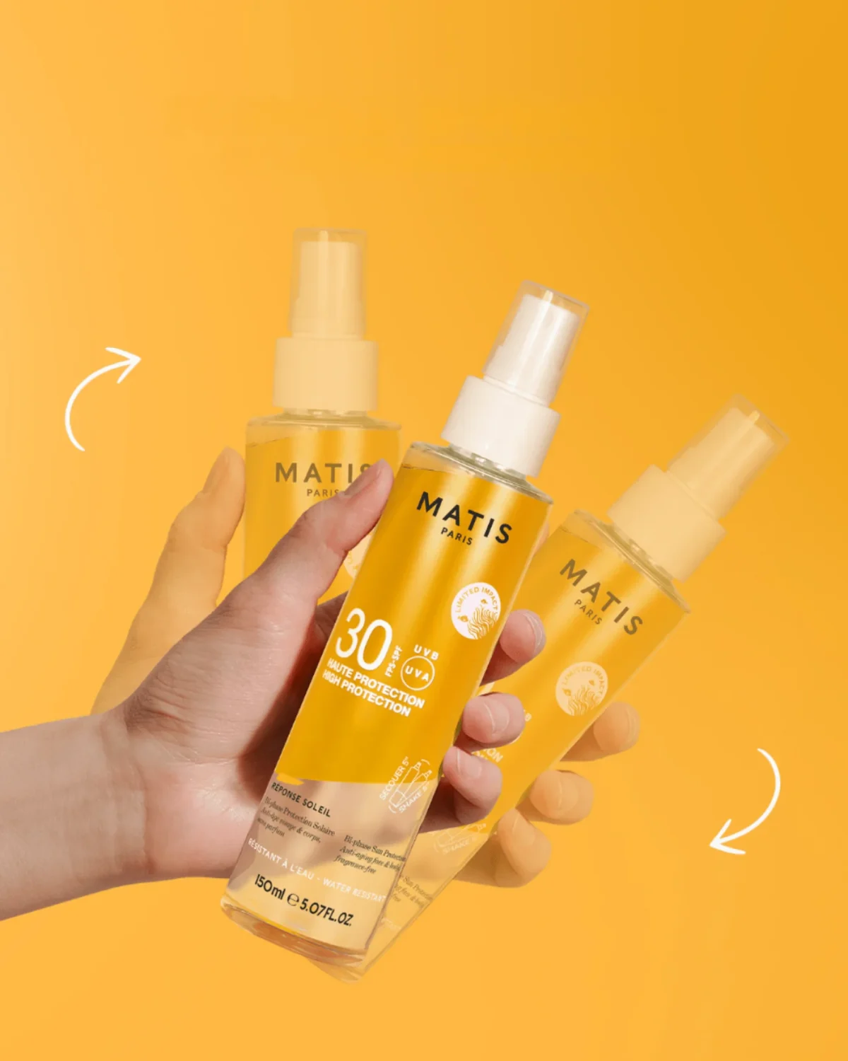 Lightweight bi-phase dry oil texture of Matis Paris BI-PHASE SUN PROTECT SPF 30