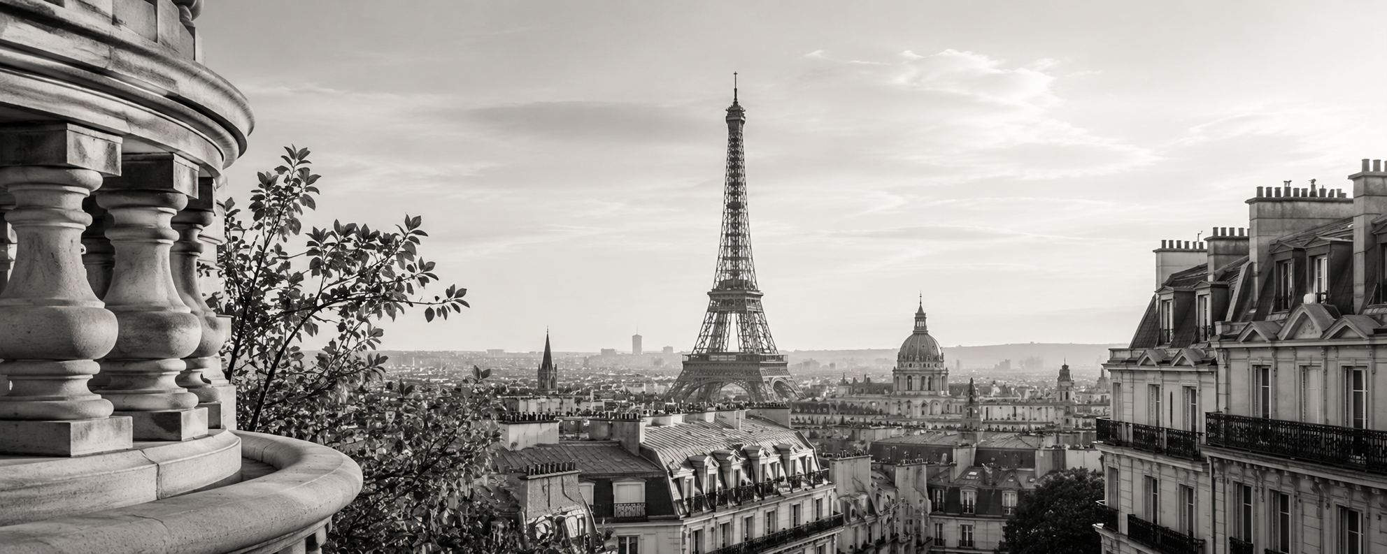 Paris skyline representing the French heritage and professional skincare expertise of MATIS Paris